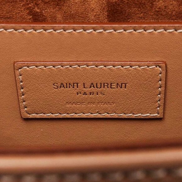 Yves Saint Laurent Beige Box Leather Medium Tuc Bag - Picture 7 of 10